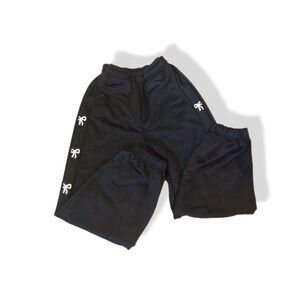 Girl’s Trendy Black Sweats With Bows | Size 10-14